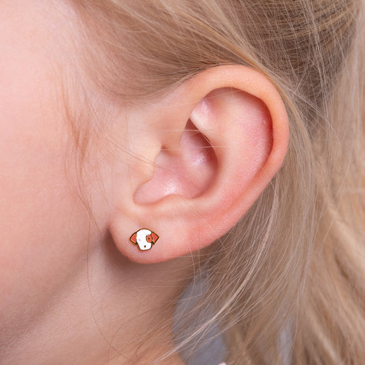 Kinder oorbellen hondje – met platte achterkant