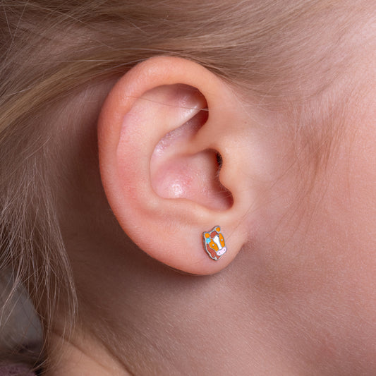 Kinder oorbellen paardje – met platte achterkant